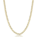 Italian 10k Real Yellow Gold 24 Inch Curb Chain Necklace 1.8gm