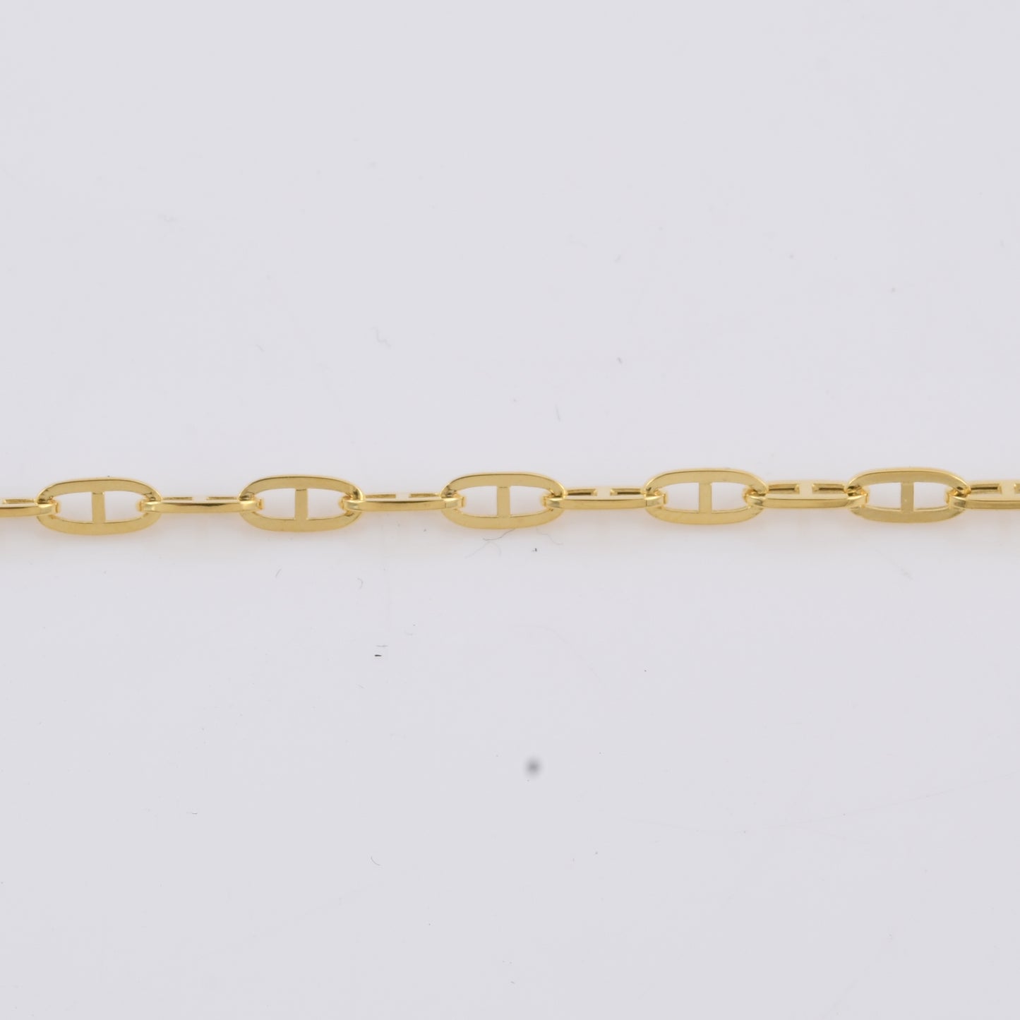 18k REAL Yellow Gold 20" 2.5 MM Paperclip Mariner Chain Necklace 4.8 gm