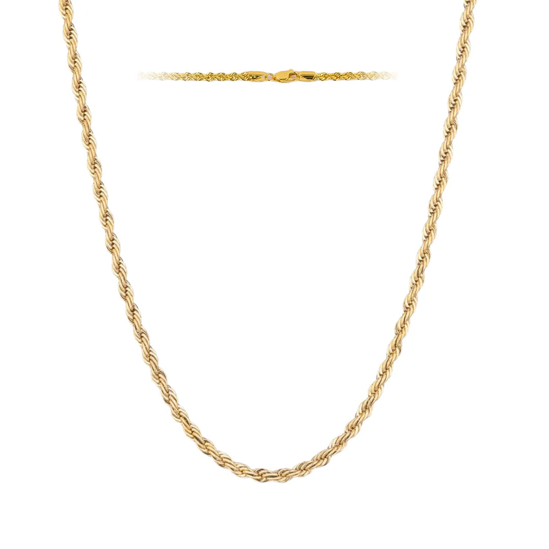 Italian 10k Real Yellow Gold 2MM 20 Inch Rope Chain – SHOP WGS