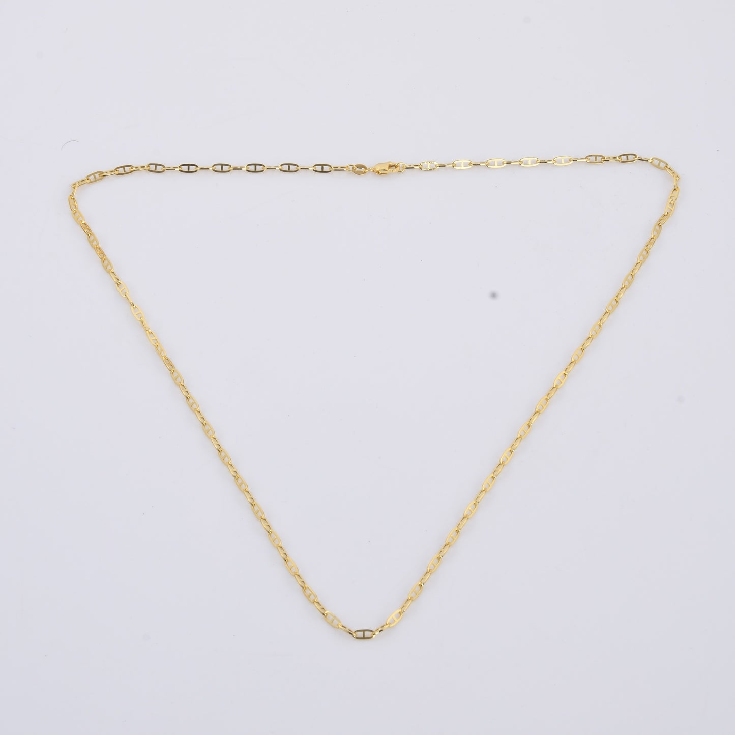 Italian 18k REAL 22" 3MM Solid Yellow Gold Mariner Chain Necklace 5.3gm