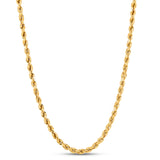Italian 14k REAL Solid Yellow Gold 20'' 2.5mm Diamond Cut Rope Chain Necklace 5.8gm