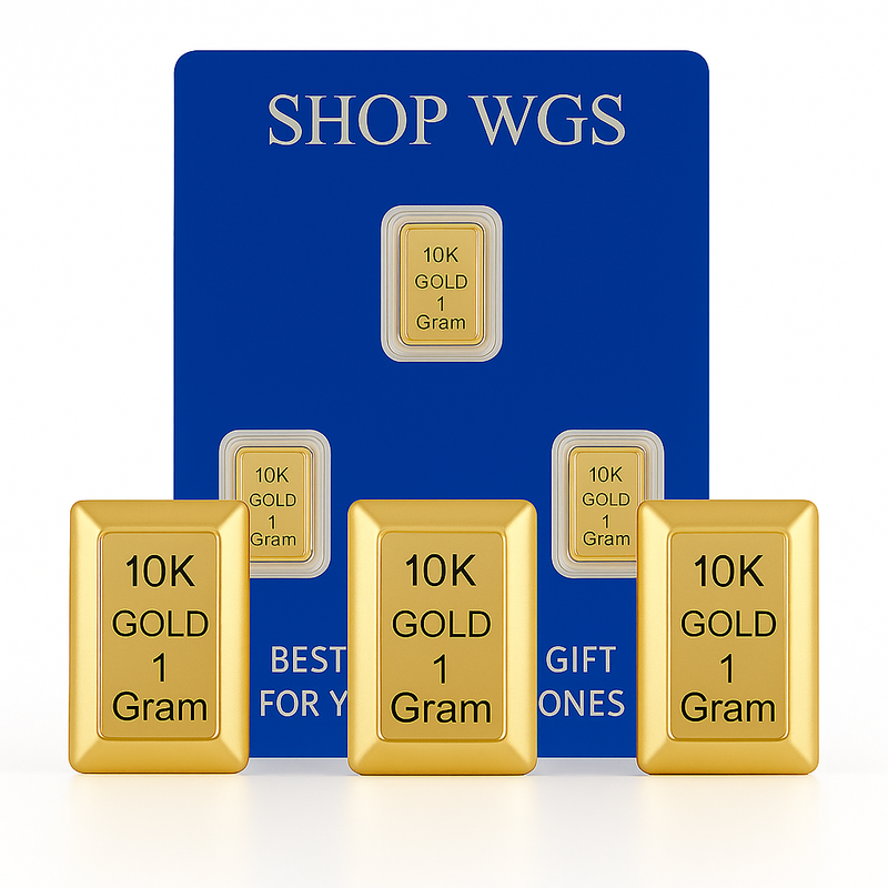 Exclusive 3-Gram Gold Bar Set (3 x 1g) in 10K Gold