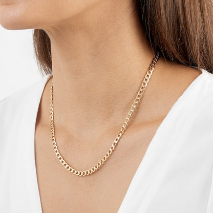 Italian 10k Real Yellow Gold 20 Inch Curb 2MM Chain Necklace 1.70gm