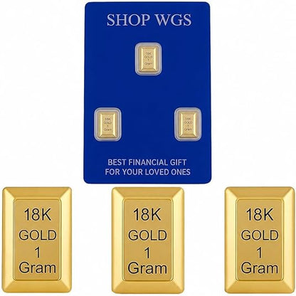 Exclusive 3-Gram Gold Bar Set (3 x 1g) in 10K, 14K & 18k Yellow Gold