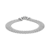 Elegant  Italian 14k Gold-Plated Sterling Silver Bismark Bracelet - in 7.5 Inches (10.5gm-11gm)