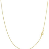 Collar de cadena de cuerda con corte de diamante de 1,5 mm y oro amarillo de 14 k, 20'', 1,5 g