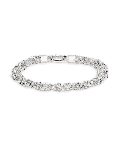 Italian 14K Gold Plated Sterling Silver Byzantine Link Bracelet 7.5 Inch (14-15gm)