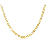 Italian 10k Real Yellow Gold 18 Inch Curb Chain Necklace 1.45gm