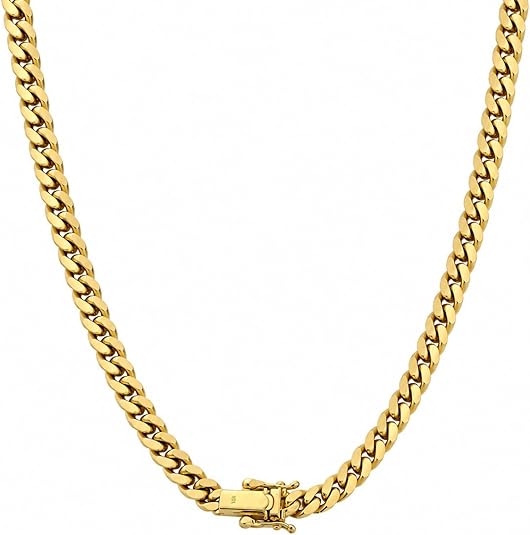Collar de cadena con clip de papel de 20" de oro amarillo de 10 k, 7,5 g