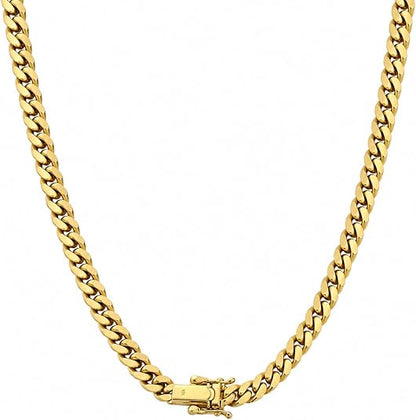 American Made 10K Solid Gold Miami Cuban Chain – 4 MM