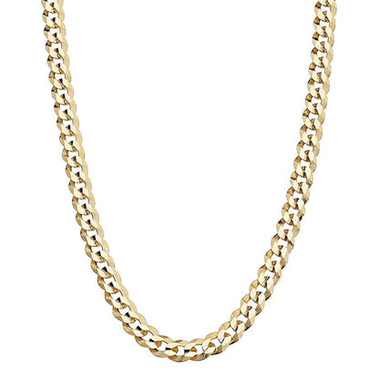 Italian 14K Yellow Gold Plated Sterling Silver Solid Miami Cuban Chain 6mm Necklace 24 Inches 19.5gm