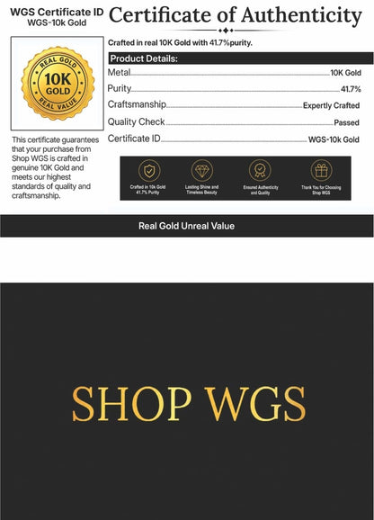 Shop WGS 10K gold Certificate of Authenticity, 41.7% purity