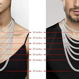 Italian Sterling Silver Solid Miami Cuban Chain Necklace (16.1gm-19gm)