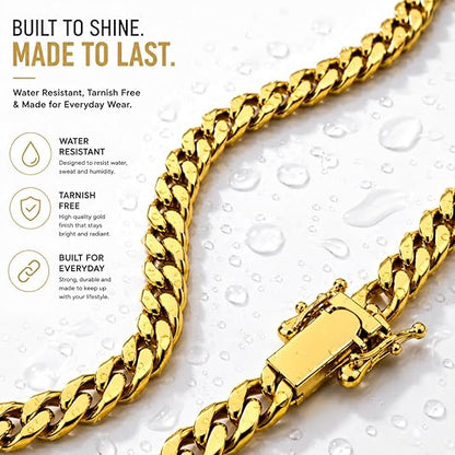 American Made 10K Solid Gold Miami Cuban Chain – 4 MM
