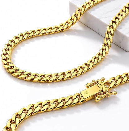 American Made 10K Solid Gold Miami Cuban Chain – 4 MM