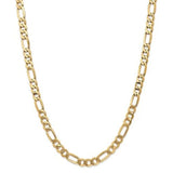 14k Real Solid Yellow Gold 6.5 mm Figaro Chain Necklace - 24 Inch, weight 14 Gram