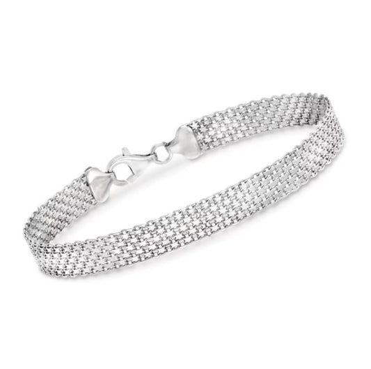 Elegant 14K Gold Plated Sterling Silver  Bismark Bracelet - 7.5 Inch, 4.7gm