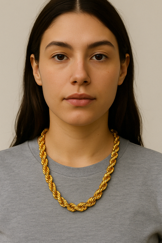American 14k Real 100% Solid Yellow Gold 6MM Rope Chain Necklace (18"-30)