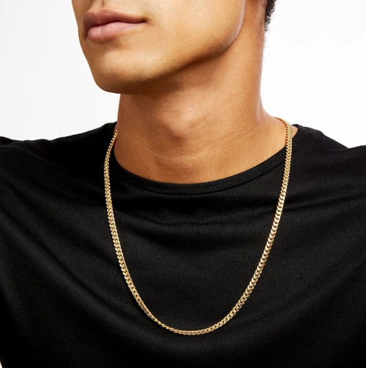 Italian 10k Real Solid Yellow Gold 2MM Curb Chain Necklace (16"-24")