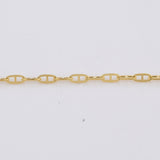 18k REAL Yellow Gold 20" 2.5 MM Paperclip Mariner Chain Necklace 4.8 gm