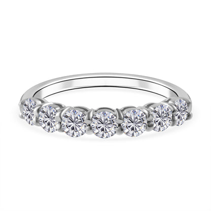 Nova Brilliance : D VVS1 Lab Created Moissanite Band Ring 1.10 Ct In 925 Sterling Silver
