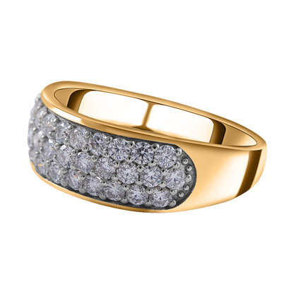 Nova Brilliance : D VVS1 Lab Created Moissanite Pave Set Band Ring 1.33 Ct. In 925 Sterling Silver