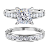 Nova Brilliance : VS EF Moissanite Bridal Ring Set 3.75 Ct  In 925 Sterling Silver