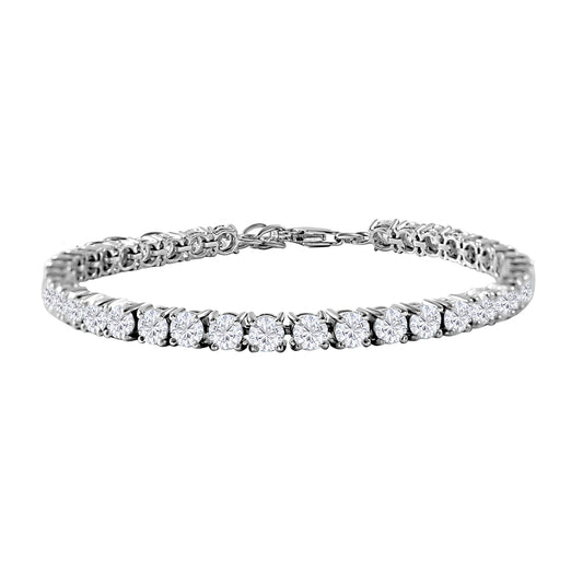 Nova Brilliance : D VVS1 Lab Created Moissanite Tennis Bracelet 8.50 Ct. In 925 Sterling Silver 7 Inch + 1.5 Inch