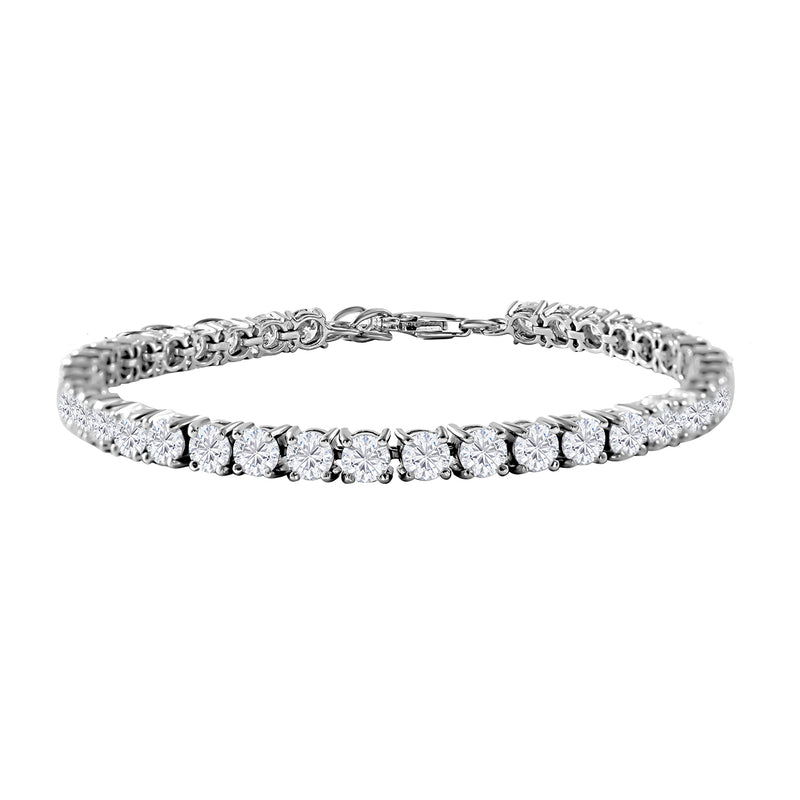 Nova Brilliance : D VVS1 Lab Created Moissanite Tennis Bracelet 8.50 Ct. In 925 Sterling Silver 7 Inch + 1.5 Inch