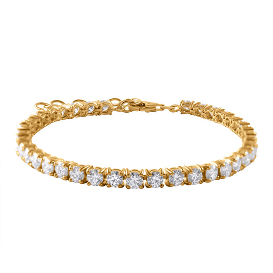 Nova Brilliance : D VVS1 Lab Created Moissanite Tennis Bracelet 8.50 Ct. In 925 Sterling Silver 7 Inch + 1.5 Inch