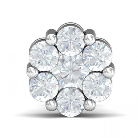 Brillantez resplandeciente: aretes de diamantes naturales engastados a presión de oro blanco de 10 k de 0,33 ct con certificación I3 GH SGL