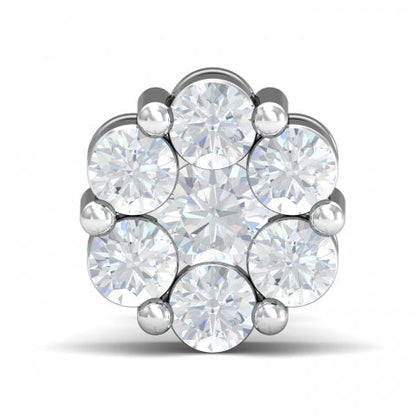 Sparkling Brilliance: 10k White Gold Pressure Set Natural Diamond Earring 0.33ct  I3 G-H SGL Certified