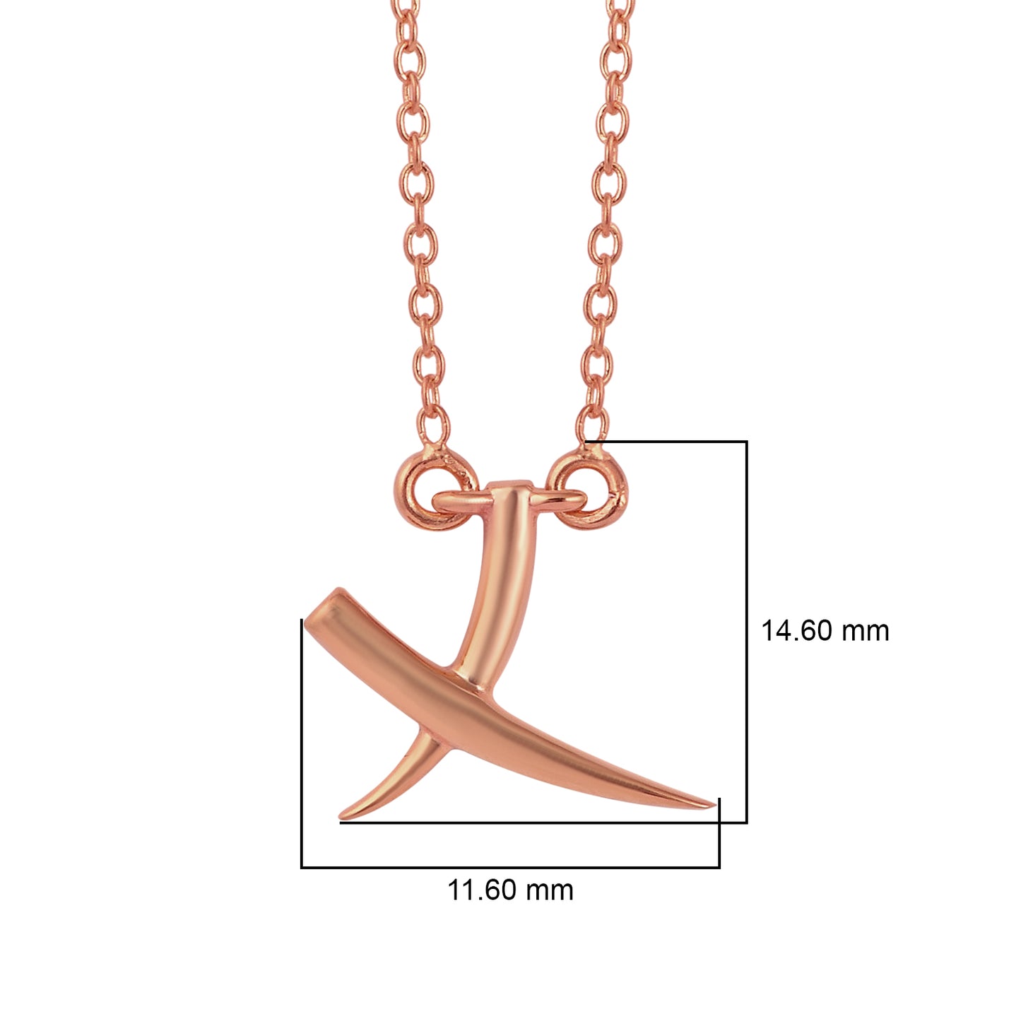 Eternal Embrace: Kiss Necklace in 925 Sterling Silver - 20 Inch