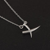 Eternal Embrace: Kiss Necklace in 925 Sterling Silver - 20 Inch