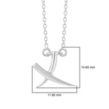 Eternal Embrace: Kiss Necklace in 925 Sterling Silver - 20 Inch