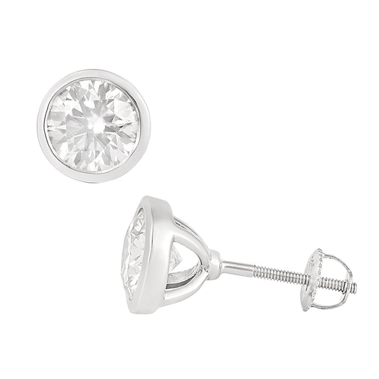 Nova Brilliance: D VVS1 2.50CT Lab Created Moissanite Stud Earring in 925 Sterling Silver