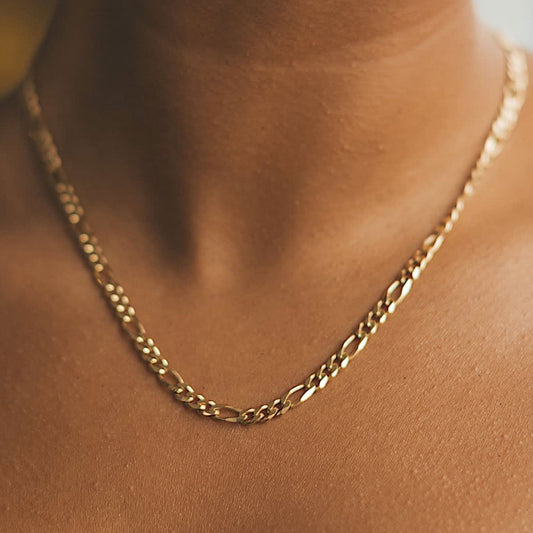 Italian 10K REAL Solid Yellow Gold 20" Figaro Classic 3 MM Chain Necklace 6.8gm