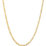 Italian 10K REAL Solid Yellow Gold 20" Figaro Classic 3 MM Chain Necklace 6.8gm