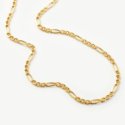 Italian 14K REAL Yellow Gold 16" 2mm Diamond Cut Figaro Chain Necklace