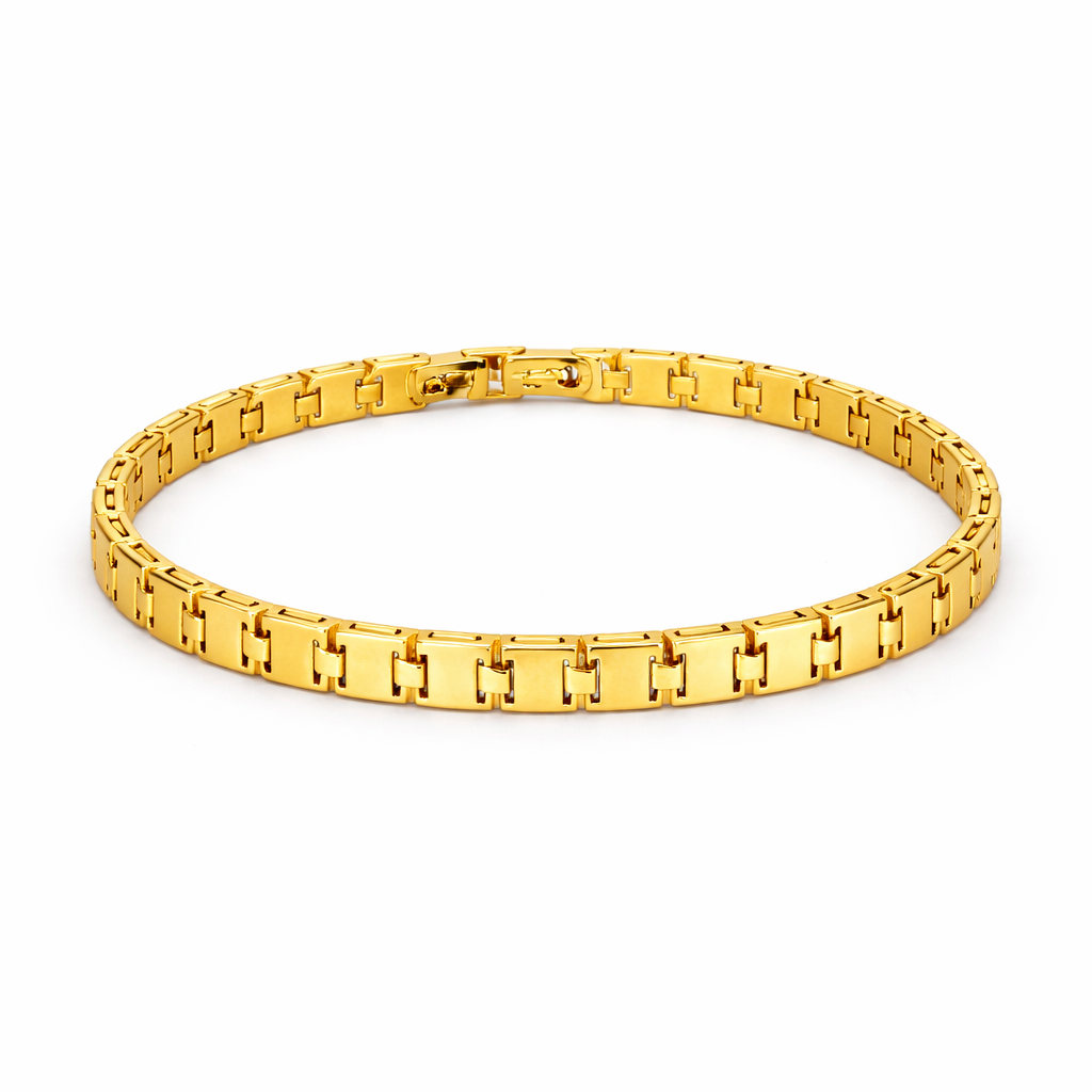 Pulsera italiana de oro amarillo macizo auténtico de 14 k con corte de diamante de 2,5 mm (19-20 cm) 