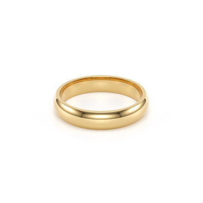 Italian 14k Yellow Gold Dome Band Ring (3mm-5mm)