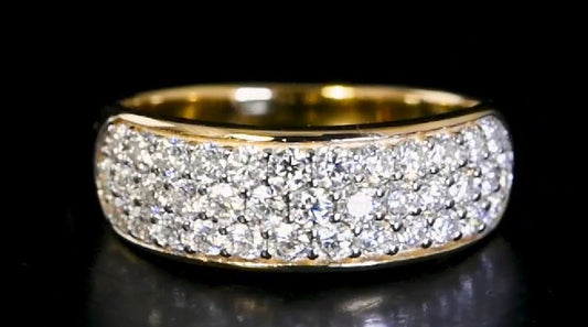 Nova Brilliance : D VVS1 Lab Created Moissanite Pave Set Band Ring 1.33 Ct. In 925 Sterling Silver