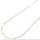 Radiant Reflections: 10k Real Yellow Gold Mirror Chain - 1.25gm, 18 Inch