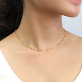 Radiant Reflections: 10k Real Yellow Gold Mirror Chain - 1.25gm, 18 Inch