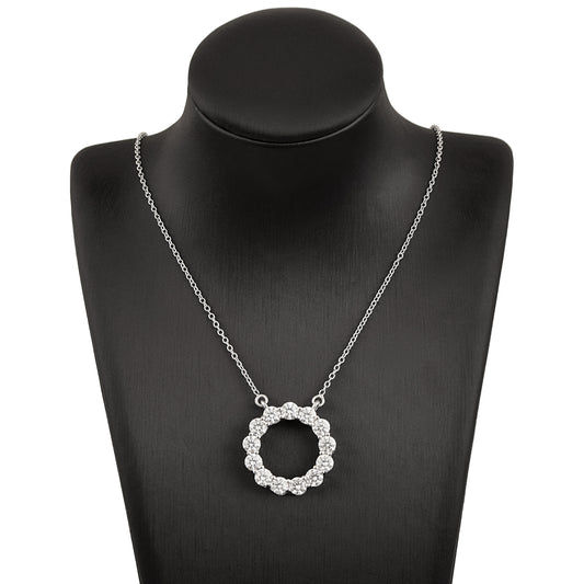 Nova Brilliance 3.25CT D VVS1 Lab Created Moissanite Circle of Life Pendant in 925 Sterling Silver
