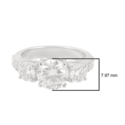 Nova Brilliance - D VVS1 Lab Created Moissanite Engagement Ring 3.25ct in 925 Sterling Silver
