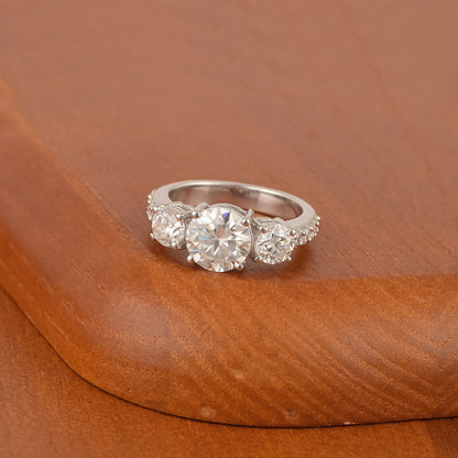 Nova Brilliance - D VVS1 Lab Created Moissanite Engagement Ring 3.25ct in 925 Sterling Silver