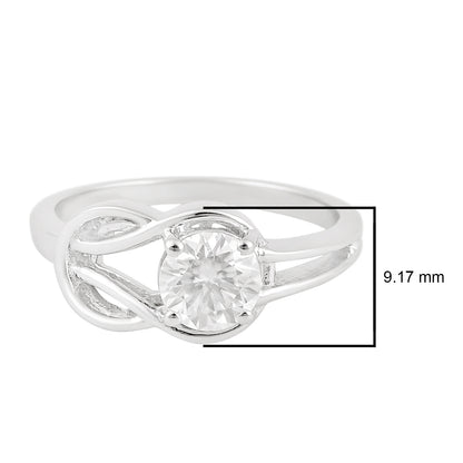 Nova Brilliance D VVS1 Lab Created Moissanite Love Knot Ring 1.00ct in 925 Silver