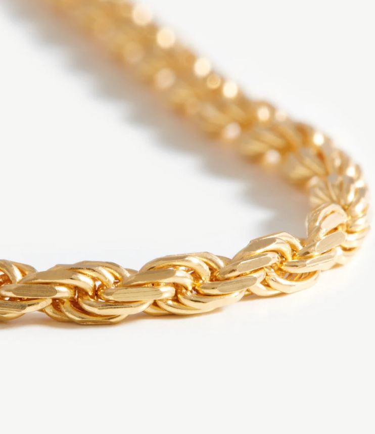 Italian 14K Solid Yellow Real Gold  4.5mm to 4.8 mm  Diamond Cut Rope Chain Necklace (18"-24") 18 inch and 22 inch 4.8 mm and 24 inch 4.5 mm