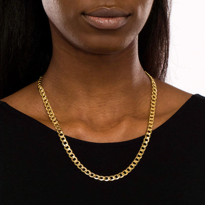 Italian 10k REAL Solid Yellow Gold 2.3MM Miami Cuban Curb Chain Necklace (18"-24")